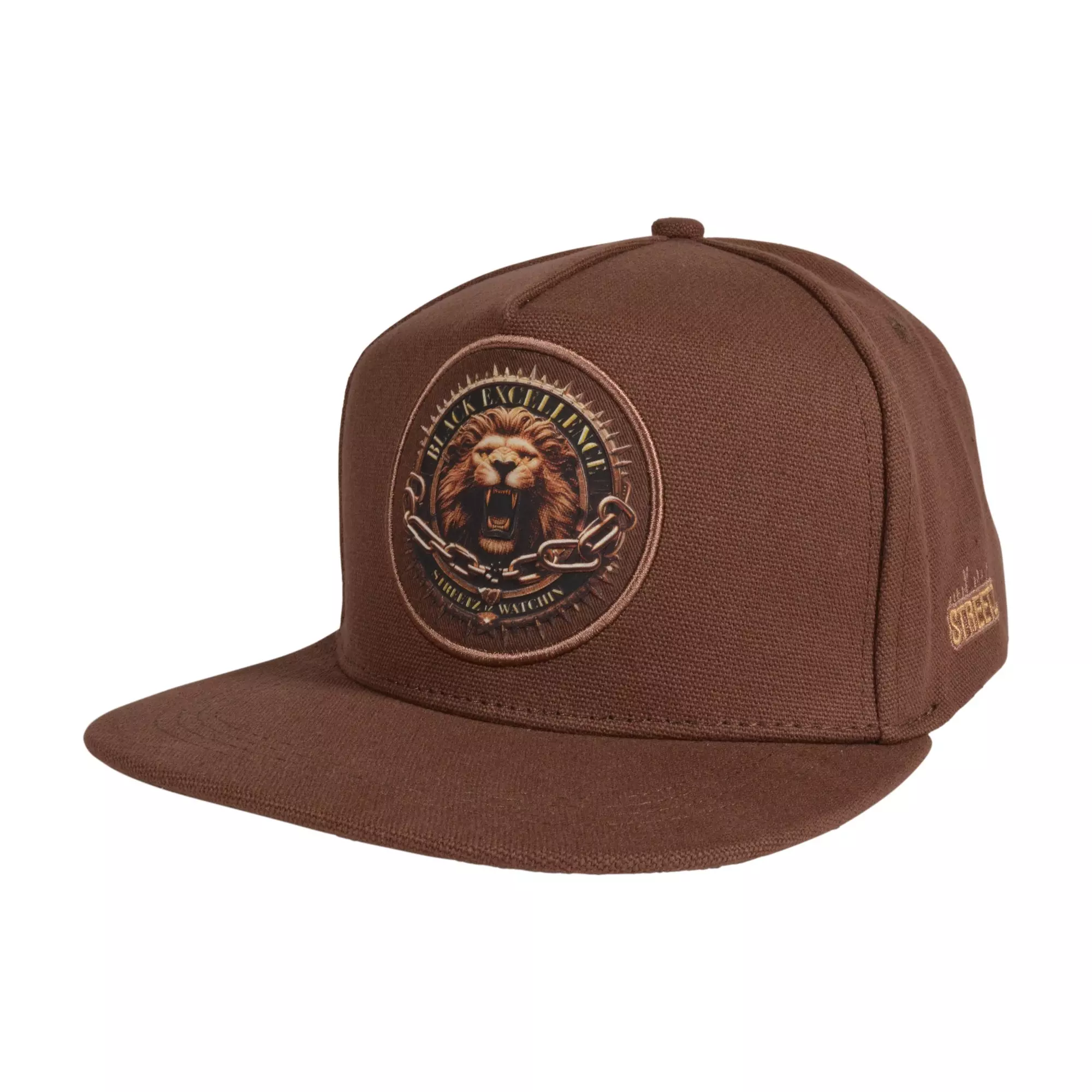 Streetz Iz Watchin Black Excellence Snapback Hat - Brown